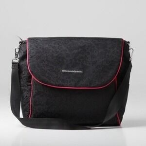Petunia‎ Pickle Bottom Black Jacquard Diaper Bag Messenger Bag